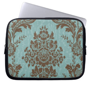 Housse Pour Ordinateur Portable Aqua Sienna Damask