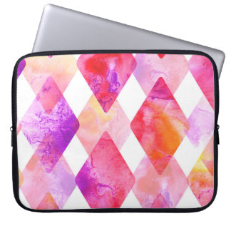 Housse Pour Ordinateur Portable Aquarelle Abstraite : Peint À La Main Sans Couleur