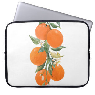 Housse Pour Ordinateur Portable Aquarelle agrumes citrons orange citron