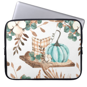 Housse Pour Ordinateur Portable Aquarelle automne continu motif avec coloris