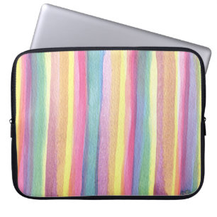 Housse Pour Ordinateur Portable Aquarelle Colorée Bandes géométriques