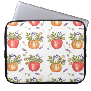 Housse Pour Ordinateur Portable Aquarelle d'automne, Composition transparente.