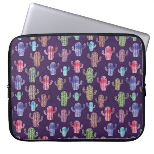 Housse Pour Ordinateur Portable Aquarelle de cactus tendance tirant en continu mot