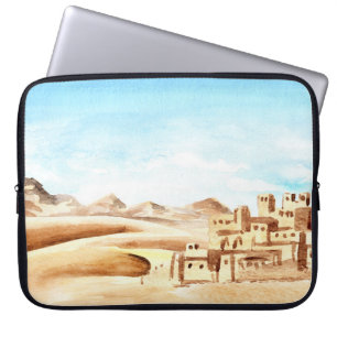 Housse Pour Ordinateur Portable Aquarelle de Desert Dunes African City