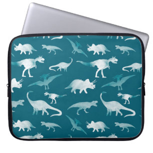 Housse Pour Ordinateur Portable Aquarelle de dinosaure : Motif textile