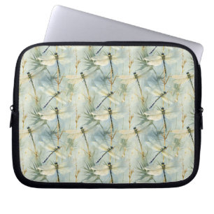 Housse Pour Ordinateur Portable Aquarelle de libellule paisible