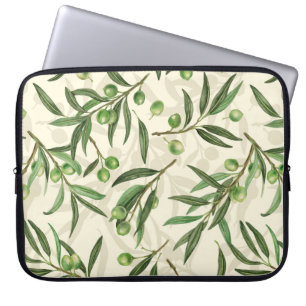 Housse Pour Ordinateur Portable Aquarelle des branches d'olive