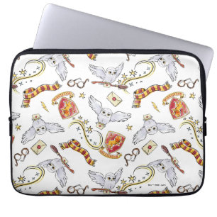 Housse Pour Ordinateur Portable Aquarelle Motif Hedwig GRYFFINDOR™