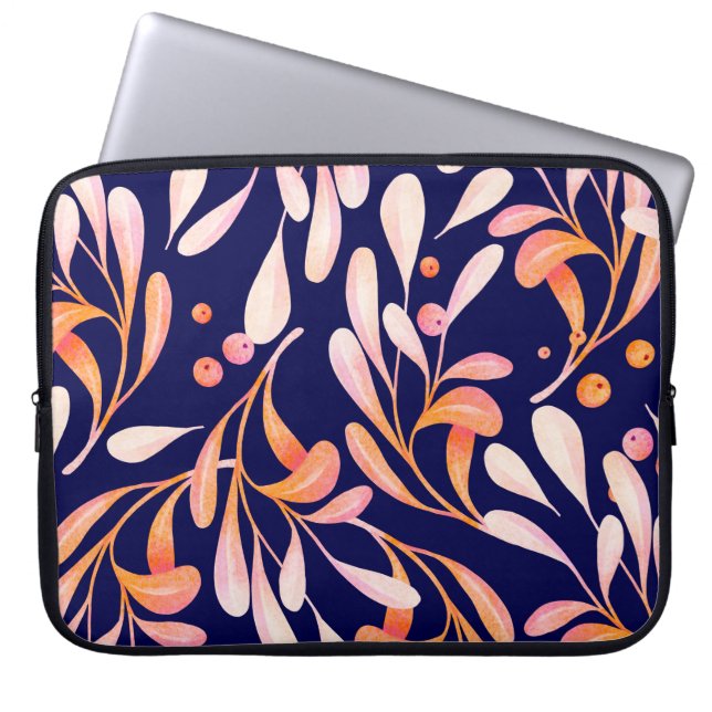 Housse Pour Ordinateur Portable Aquarelle motif sans couture. Botanique rustique f (Devant)