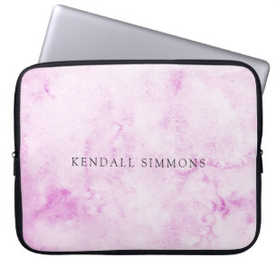 Housse Pour Ordinateur Portable Aquarelle rose élégant