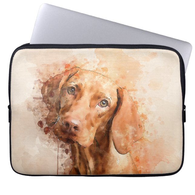 Housse Pour Ordinateur Portable Aquarelle Vizsla (Devant)