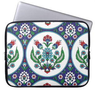 Housse Pour Ordinateur Portable arabique turque, fleurs de tulipe, motif sans cout