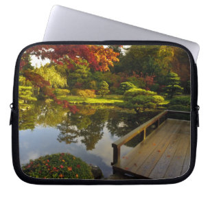 Housse Pour Ordinateur Portable Arboretum, jardin japonais, Seattle, Washington,