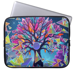 Housse Pour Ordinateur Portable Arbre Abstrait cristal