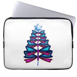 Housse Pour Ordinateur Portable Arbre de Noël Dragonfly