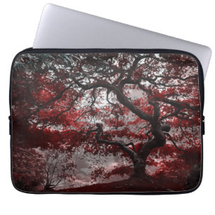Housse Pour Ordinateur Portable Arbre rouge en fleurs de cerisiers