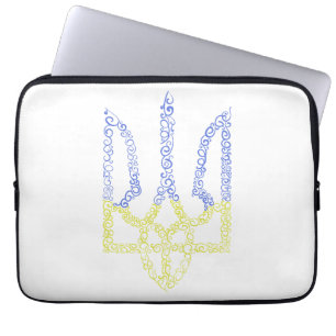 Housse Pour Ordinateur Portable Armoiries de l'Ukraine trident motif de la spirale