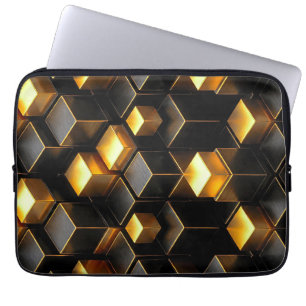Housse Pour Ordinateur Portable Armure Cyber Corporate Voxel Néo Déco Obsidienne D