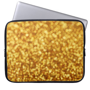 Housse Pour Ordinateur Portable Arrière - plan Abstrait Golden Light Bokeh