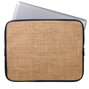 Housse Pour Ordinateur Portable Arrière - plan de burlap textile