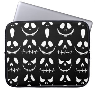 Housse Pour Ordinateur Portable Arrière - plan d'Halloween. Motif sans couture ave