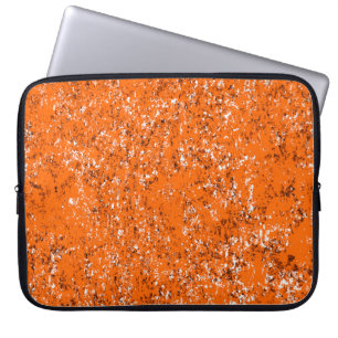Housse Pour Ordinateur Portable Arrière - plan grunge brun foncé. Noir blanc orang