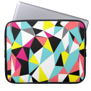Housse Pour Ordinateur Portable arrière - plan motif géométrique triangles Abstrai