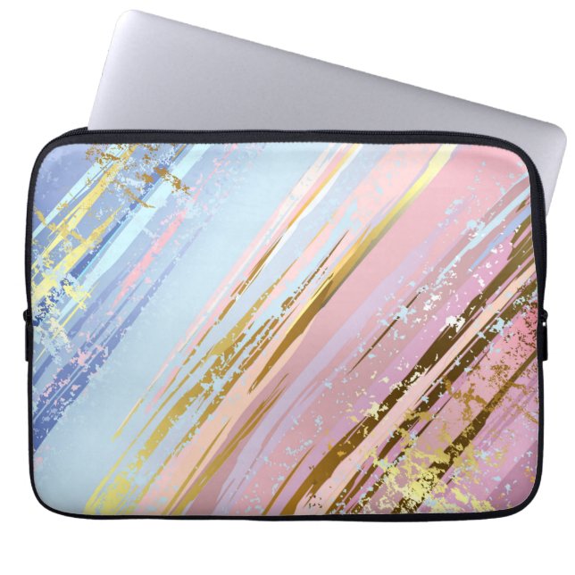 Housse Pour Ordinateur Portable Arrière - plan rose texturé (Devant)