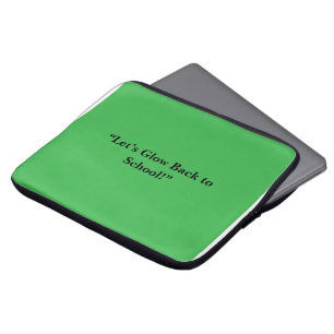 Housse Pour Ordinateur Portable Arrière-plan vert néon plat - Texture scolaire