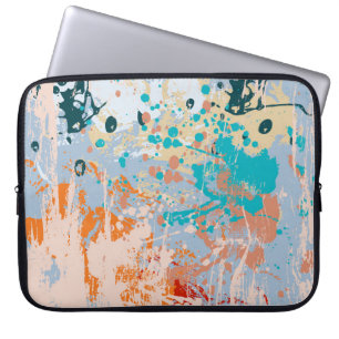 Housse Pour Ordinateur Portable arrière - plan vintage Abstrait avec pai multicolo