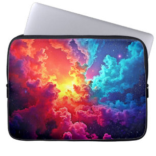 Housse Pour Ordinateur Portable Art de nébuleuse vibrante : Art de couleur cosmiqu