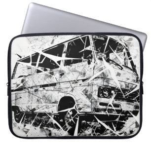 Housse Pour Ordinateur Portable Art de rue urbain Abstrait Van vintage brisé