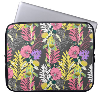 Housse Pour Ordinateur Portable Art Fleur Tropical : Motif original.