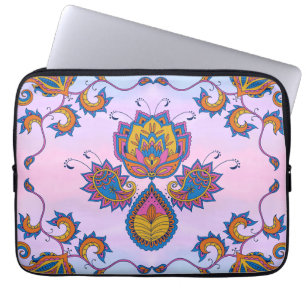 Housse Pour Ordinateur Portable Art Floral, Bliss Bleus