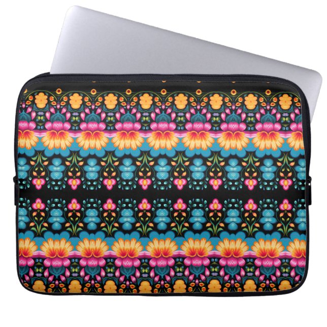 Housse Pour Ordinateur Portable Art populaire floral moderne (Devant)