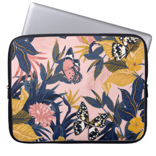 Housse Pour Ordinateur Portable Art tropical : Motifs forestiers brillants