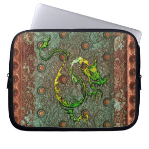Housse Pour Ordinateur Portable Arty Dragon asiatique en 3D sur manche portable en