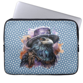 Housse Pour Ordinateur Portable Assistant Aquarelle Raven Bird