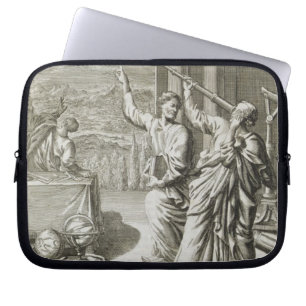 Housse Pour Ordinateur Portable Astronome grec étudiant les étoiles, illustratio