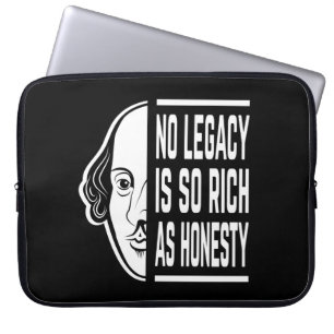 Housse Pour Ordinateur Portable Aucun Héritage N'Est Si Riche Shakespeare Citer Th