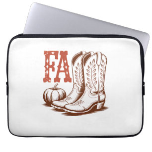 Housse Pour Ordinateur Portable Automne Automne Cowgirl Citrouille