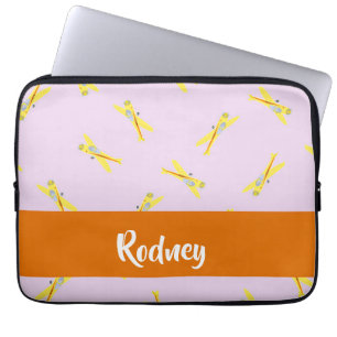 Housse Pour Ordinateur Portable Avions jaunes violets