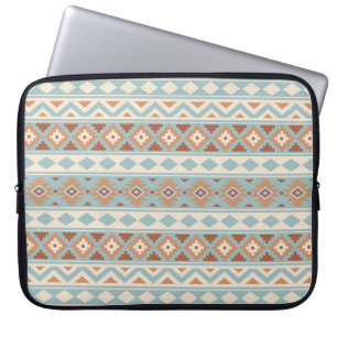 Housse Pour Ordinateur Portable Aztec Essence Ptn IIIb Blue Cream Terracottas