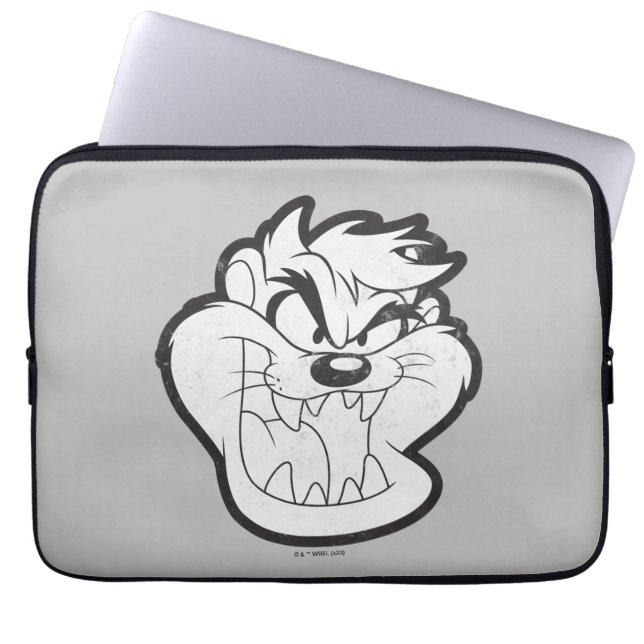 Housse Pour Ordinateur Portable Badge TAZ™ Evil Grin (Devant)