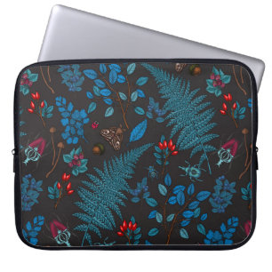 Housse Pour Ordinateur Portable Baies forestières, feuilles et boeufs 1