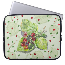 Housse Pour Ordinateur Portable Baies noires rouges et noires