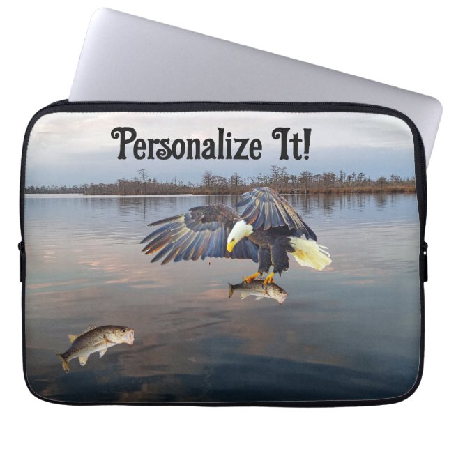 Housse Pour Ordinateur Portable Bald Eagle Basse Pêche (Devant)