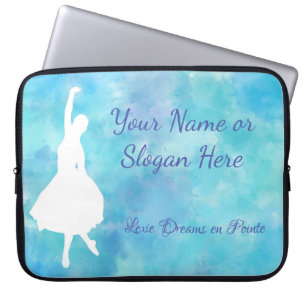 Housse Pour Ordinateur Portable Ballet Blue Aquarelle Portable Sleeve personnalisa