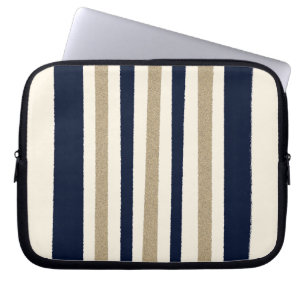 Housse Pour Ordinateur Portable Bande marine / Beige / Livre blanc