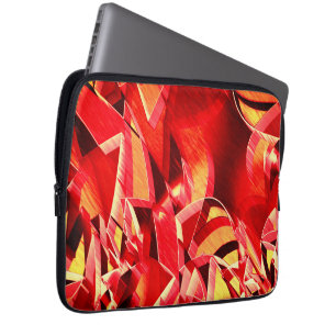 Housse Pour Ordinateur Portable Bande rouge rayée simulant le mouvement